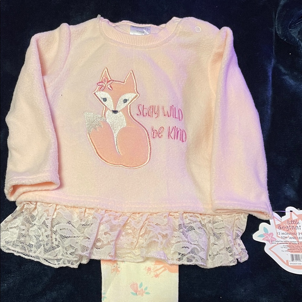 Peach Fox Kids Matching Set